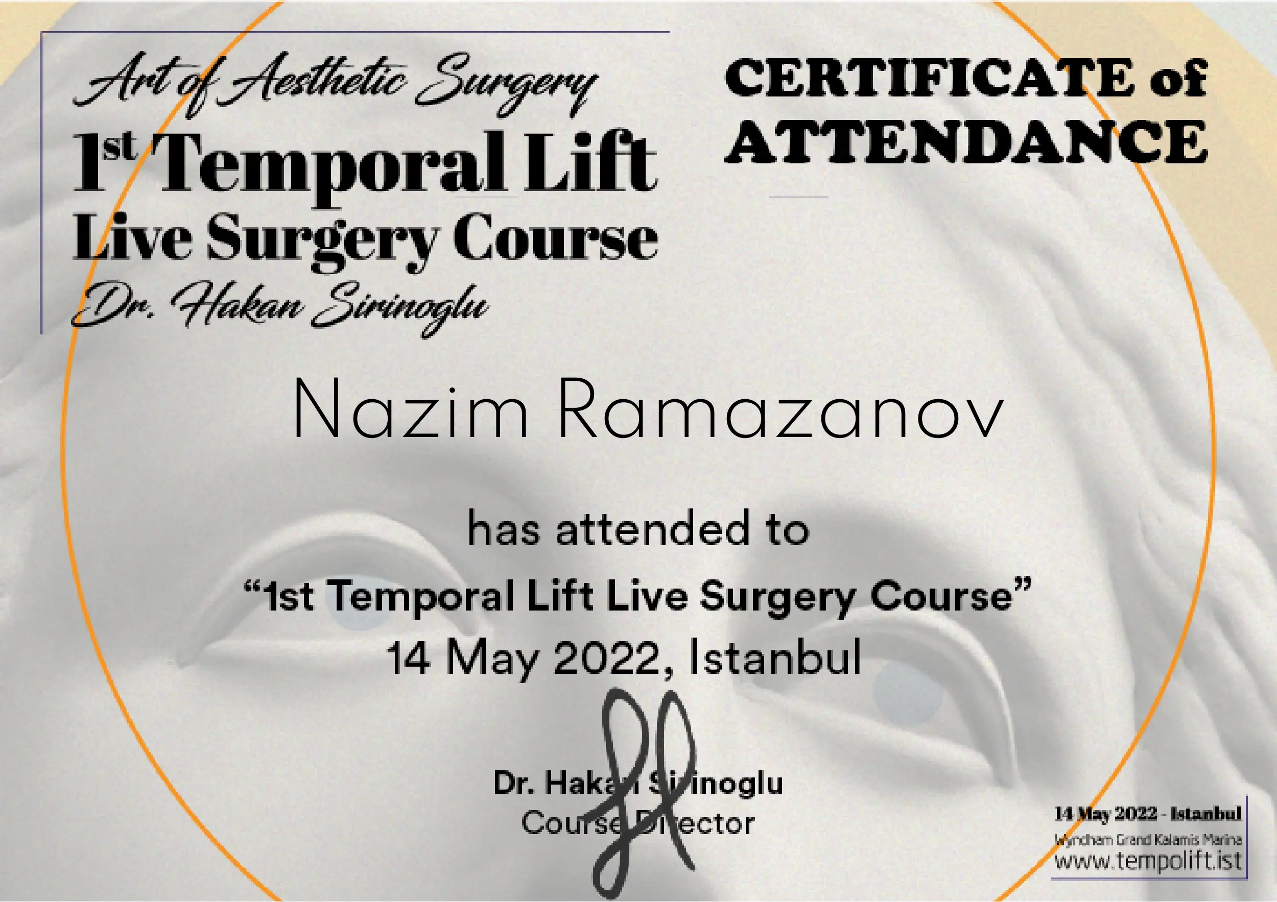 1. Temporal Lift Canlı Cerrahi Kursu